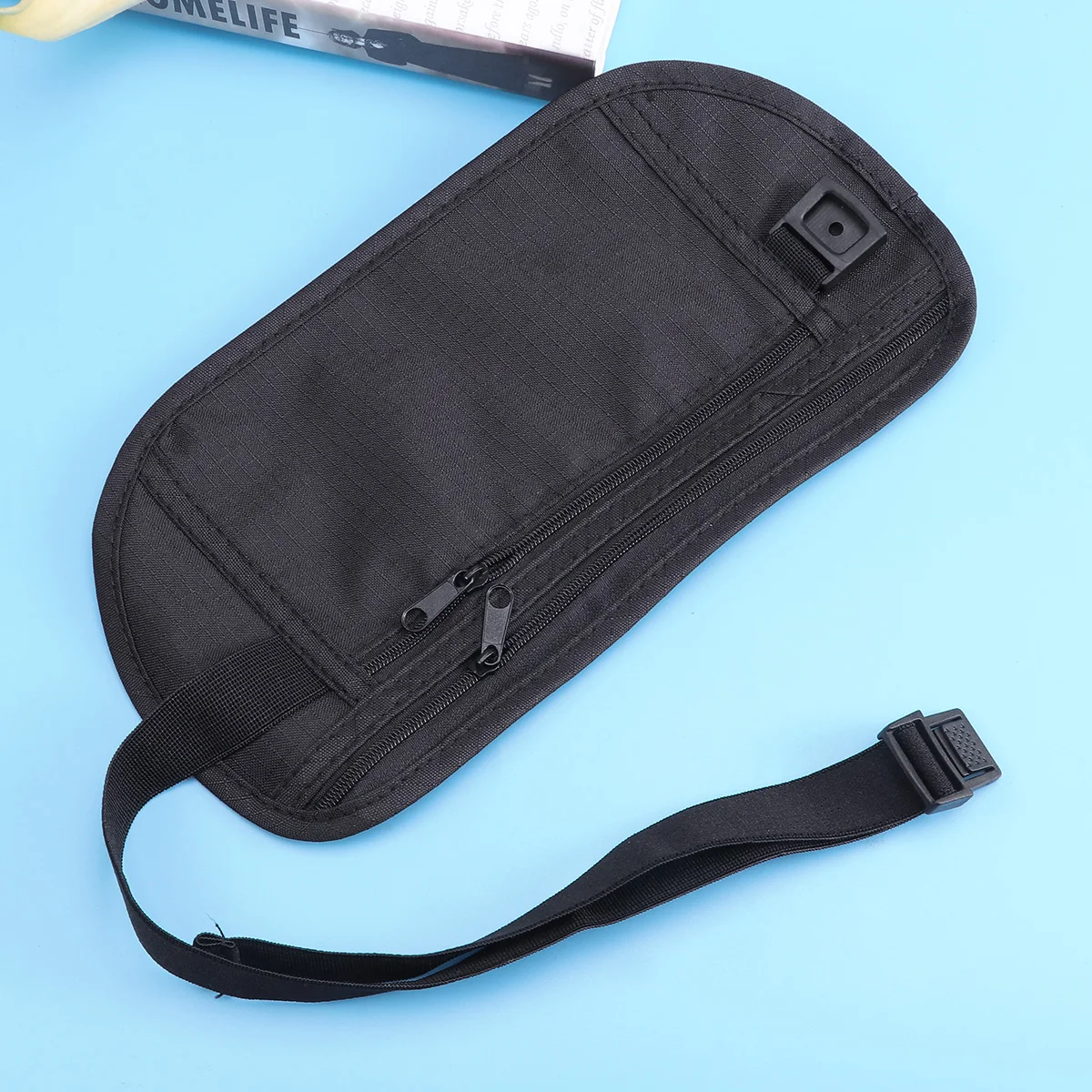 

Ultra Slim Travel Pouch Waist Wallet Running Adjustable Money Belt Cell Phone Pocket Holder For Sports Gym Walking Vacation