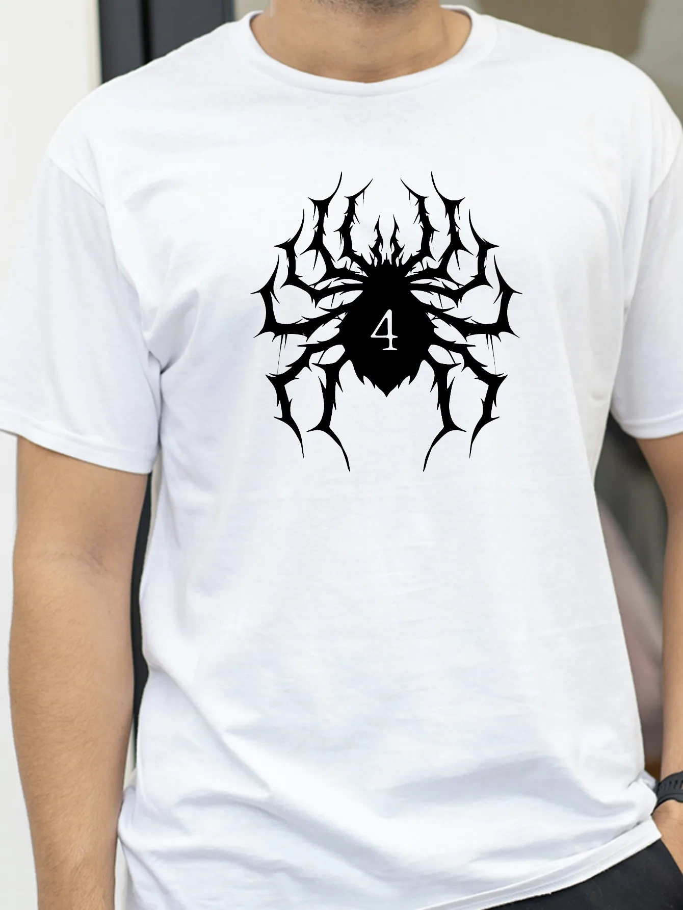 

Spider Print Graphic T Shirts summer men women Breathable Casual Short Sleeve tee fashion Crewneck Loose Clothing tshirt