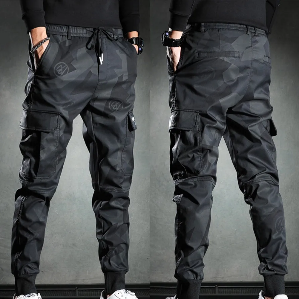 

M-3XL Mens Pants Trousers Drawstring Joggers Workwear Athletic Breathable