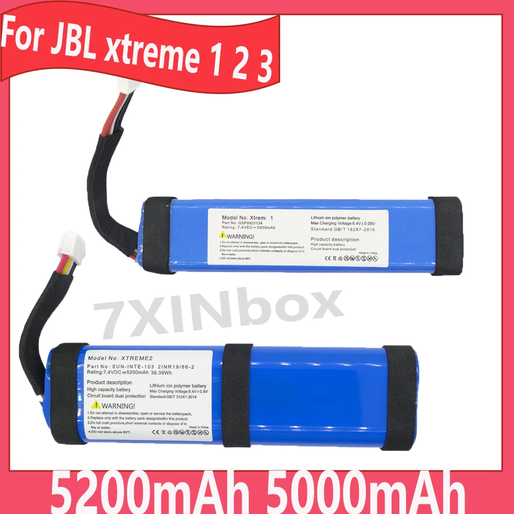 

Для JBL xtreme 1 2 3 аккумулятор 5200 мАч 5000 мАч Bluetooth-динамик аккумулятор для JBL xtreme 1 Xtreme 2 Xtreme 3