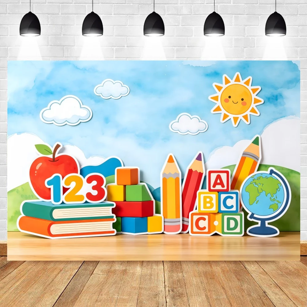 Back To School Backdrops Learning Start Here Child Baby Photo Studio Props Adult Kids School Days Decors Photography Backgrounds