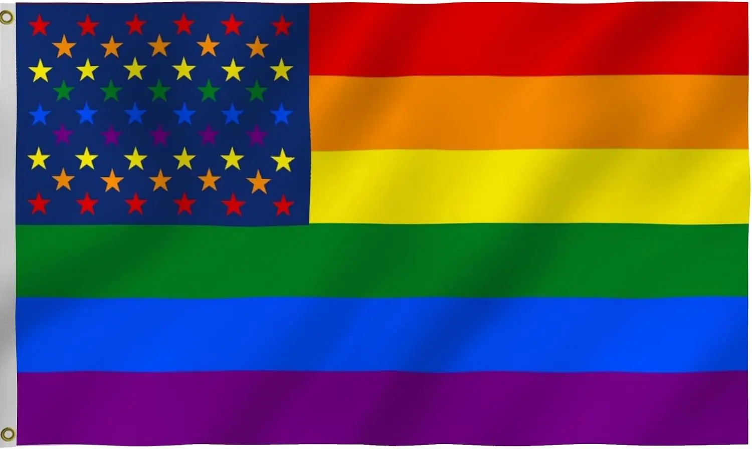 Flagnshow 100% Polyester USA Stars Pride LGBT Flags