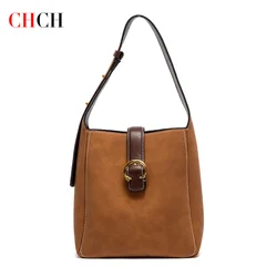 CHCH Women's Tote Bag Winter Simple Large Capacity Handbag Retro Shoulder Bag