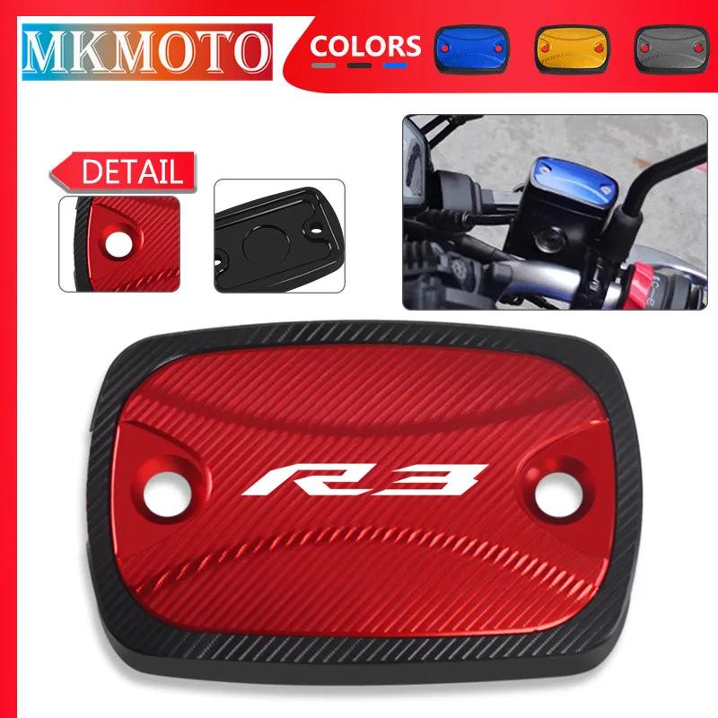 

High Quality Motorcycle Oil Cup Cover For YAMAHA YZF-R3 YZF-R25 YZF R3 R25 2015-2024 Brake Fluid Fuel Reservoir Tank Cap r1 r25