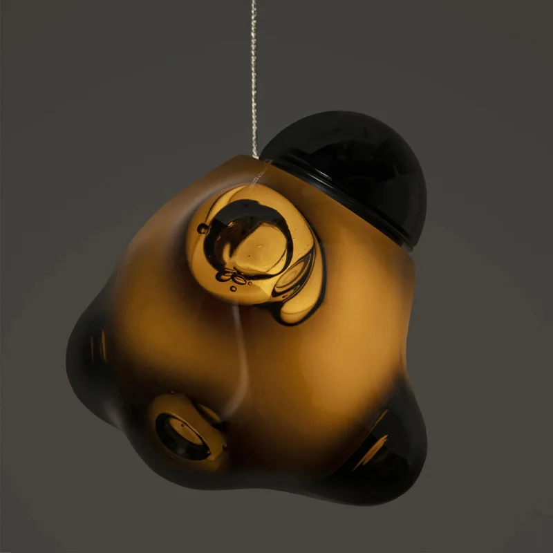 

Sophisticated Dimmable Glass Chandelier - Black & White Pendant Lamp for Hotel, Lounge - 2025 New Ceiling Luster Design