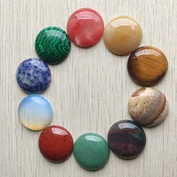 Wholesale 10pcs/lot  Fashion natural stone mixed round cabochon beads 30mm for jewelry Accessories making free shipping