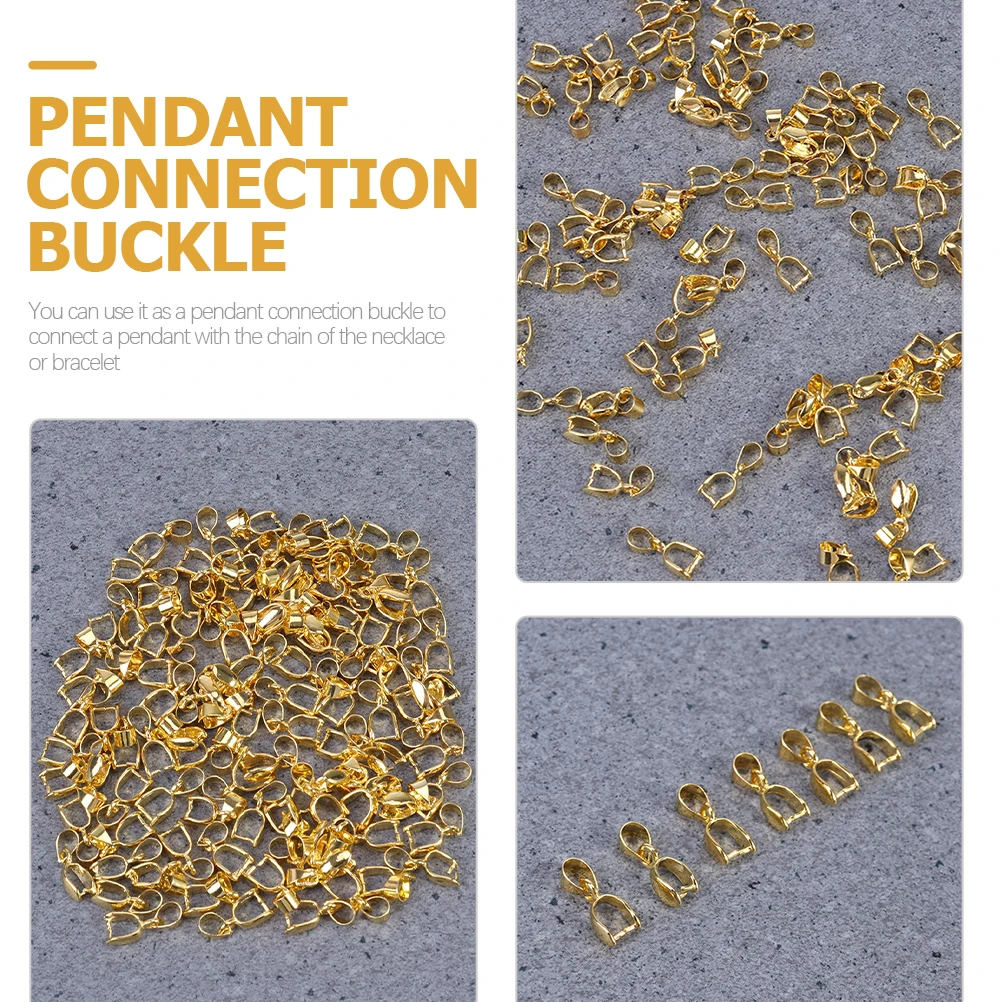 

30pcs Metal Pinch Clip Bail Bead Connector For Diy Necklace Bracelet Jewelry Making Findings Pendant Clasps Snap Hook