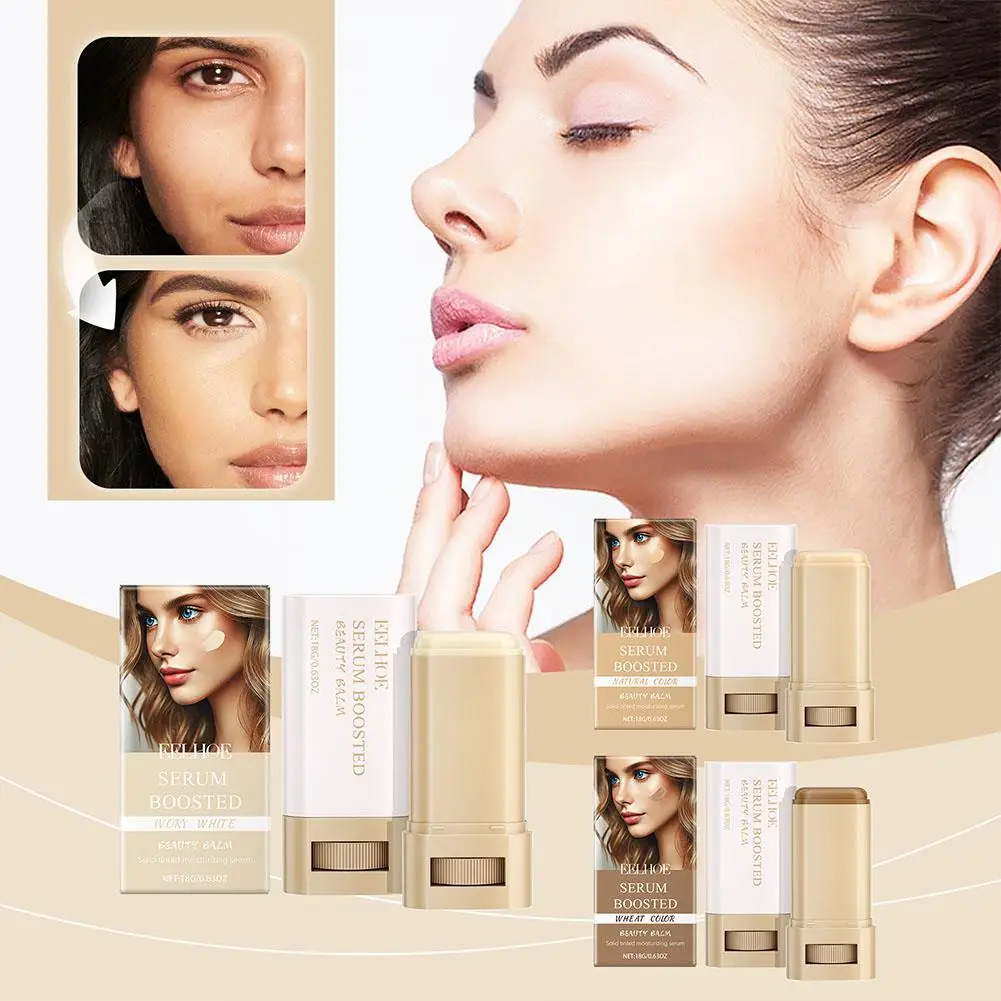 

Velvet Matte Foundation Stick with Brush, Moisturizing Makeup Concealer Long-lasting Foundation Finish Light Products L5Z6