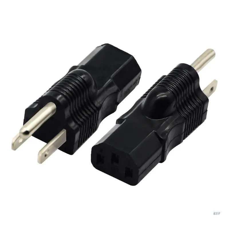 3-poliger USA-C13-auf-5-15P-Stecker, Netzadapter, Standard-Computer-Netzteil