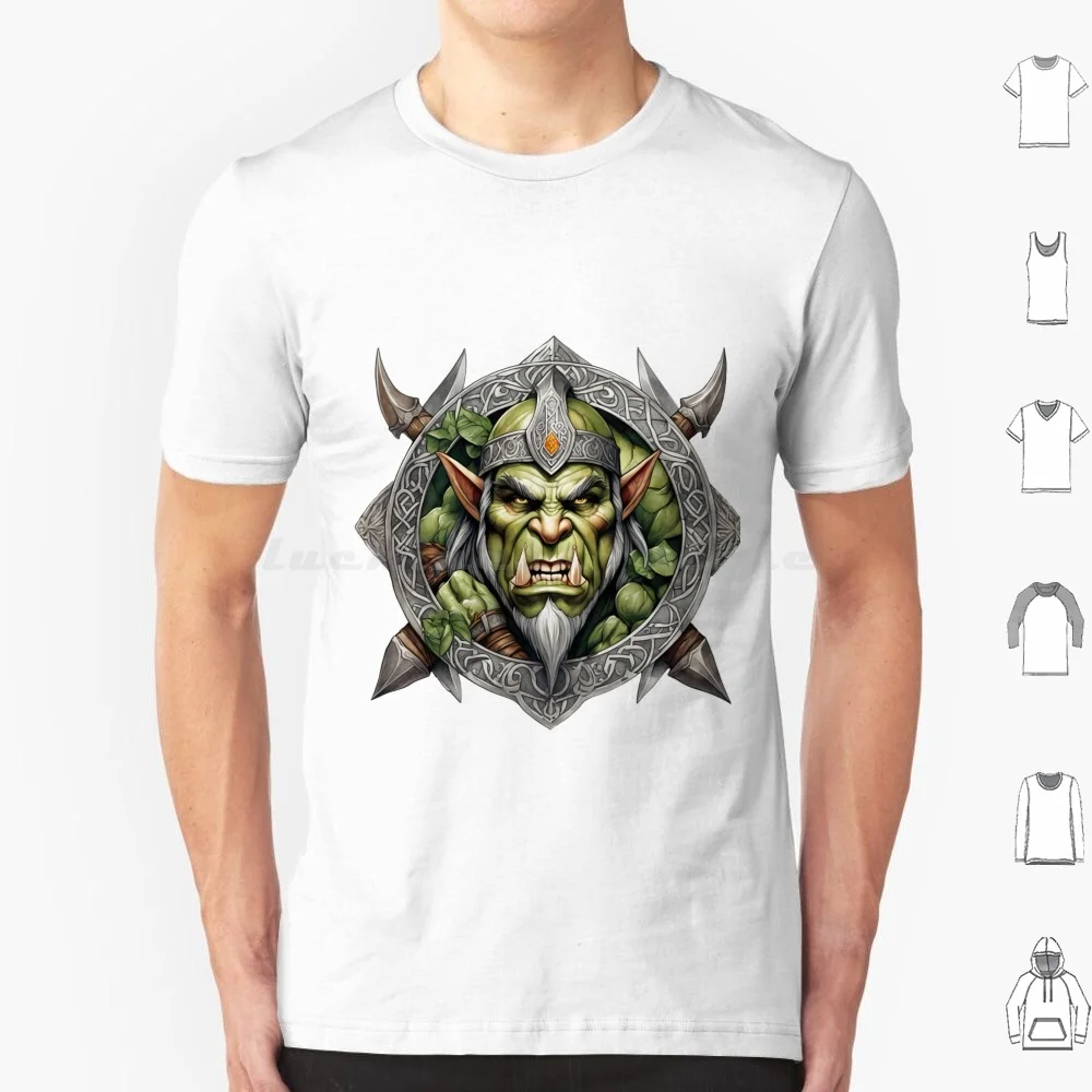 Orc T Shirt Big Size 100% Cotton Orc Wow Horde Rings Power Goblin