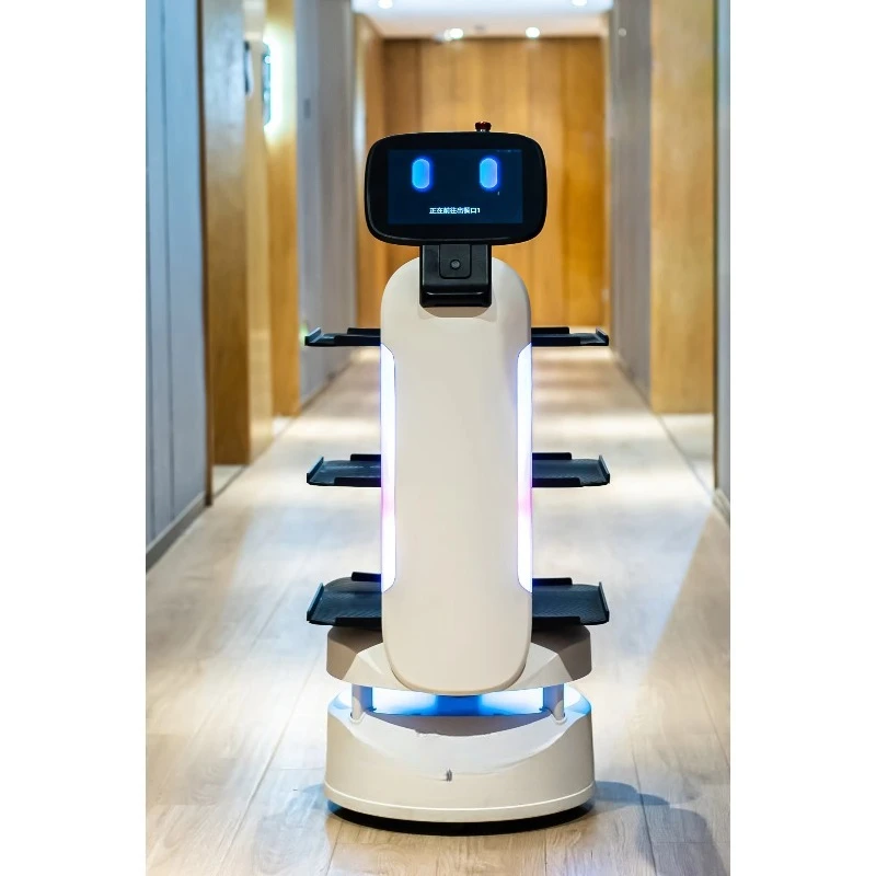 ذكي روبوت النادل التلقائي آلة توصيل الطعام ليدار الملاحة لمطعم فندق مقهى خدمة المستشفى #2