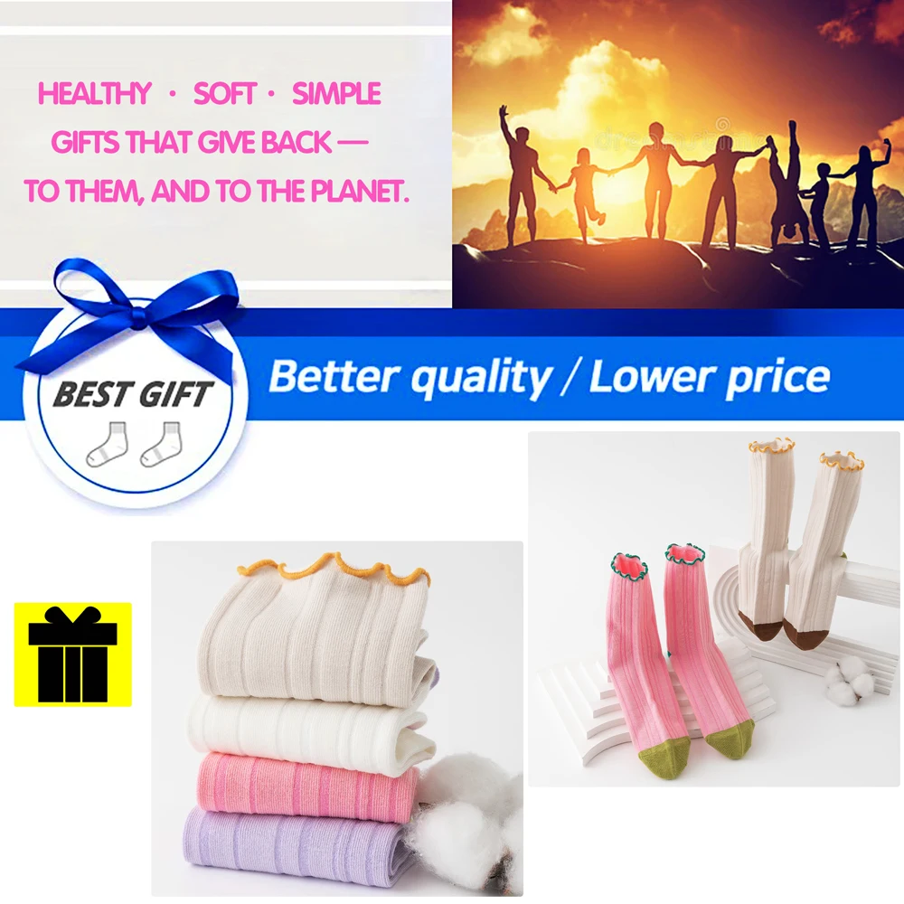 6 paia di calzini impilabili con finiture in pizzo di colore casuale da donna in cotone antibatterico a metà equipaggio traspirante senza cuciture anti-odore per tutti i giorni