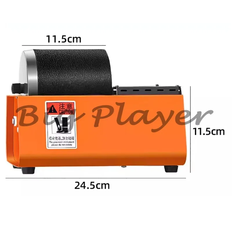 Electric rock rotating drum capacity 2.5KG single drum metal small polishing machine