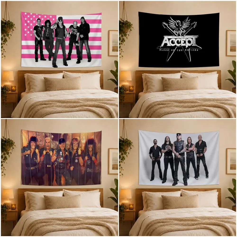Accept Band Tapestry Wall Hanging Bohemian Wall Tapestries Mandala Home Decor For Living Room Bedroom Dorm