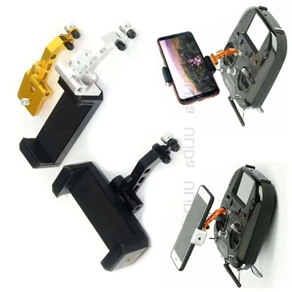 RC Model Aerial FPV Aluminum Monitor Phone Holder Mount Bracket Supporter Universal For Futaba Flysky Jumper Quadcopter Drone H