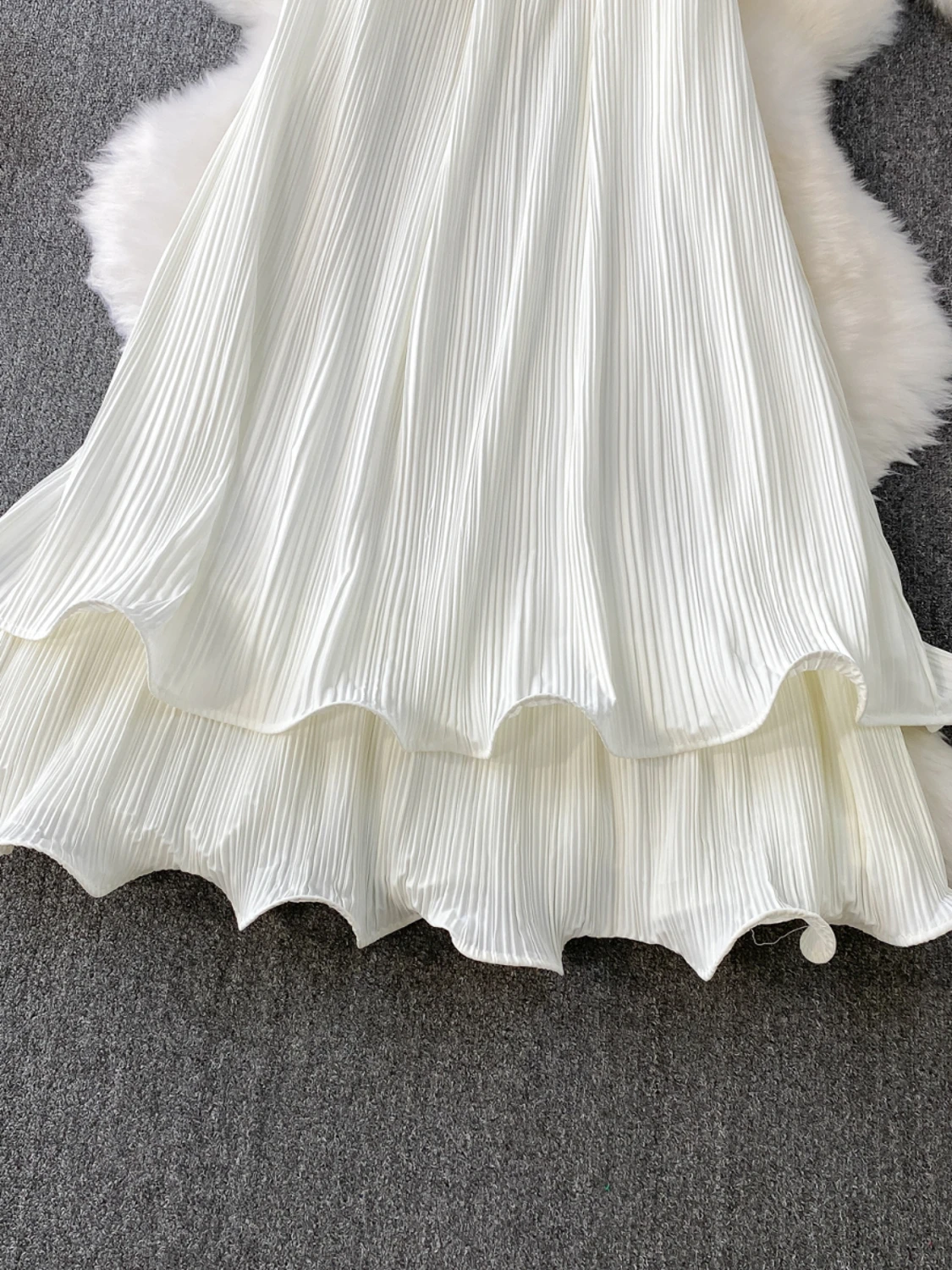 Sexy sem costas halter vestido de verão feminino solto flowy em camadas bolo vestido