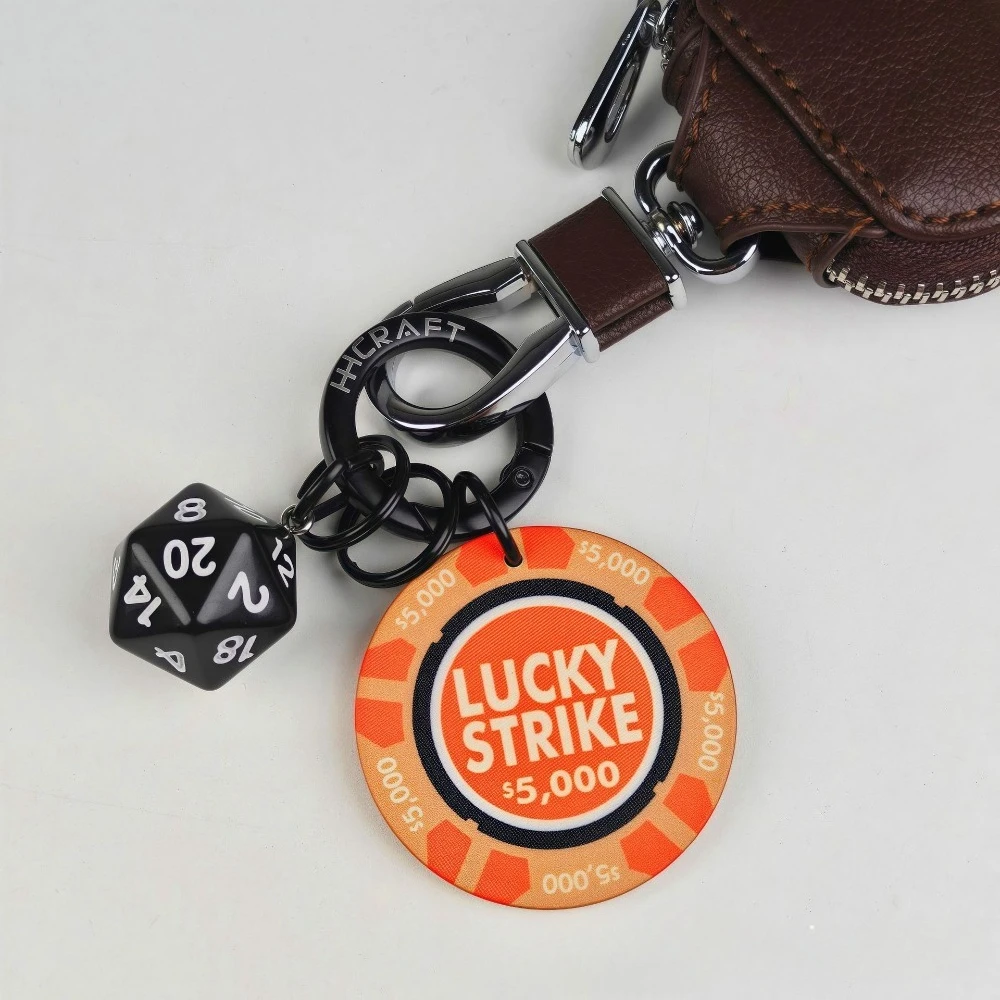 Porte-clés dés porte-bonheur en céramique haut de gamme, style influenceur populaire, pendentif personnalisé, très vendu