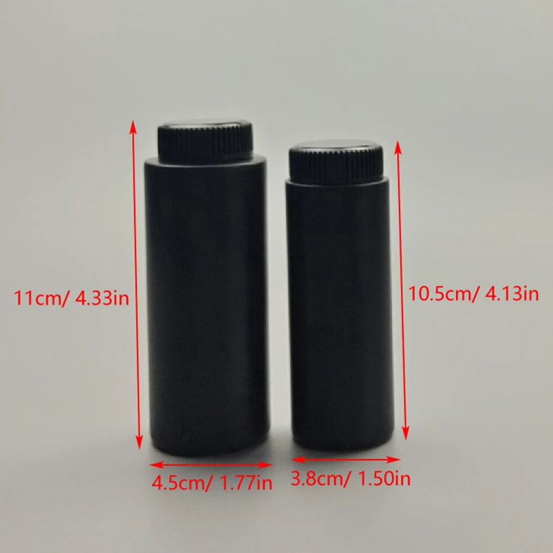 1PC 100ML/150ML Black Talcum Powder Bottle Refillable Cosmetic Powder Dispenser Plastic Powder Container Empty Pots Bottles