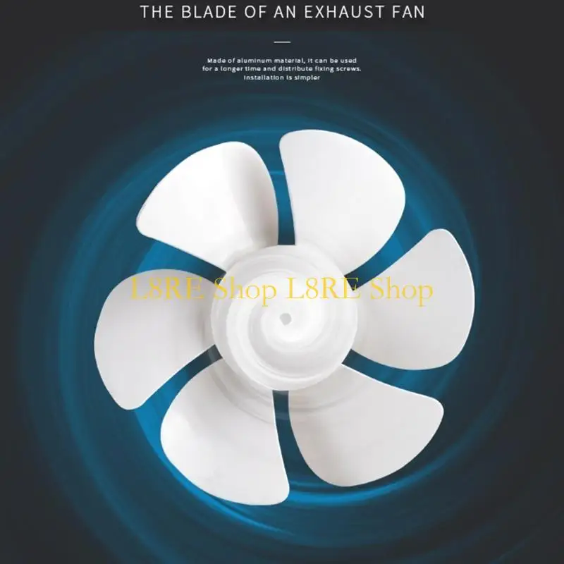 L8RE Fan Blade White 6" 8" 10" 12" Replacement Fan Blade Round Bore Fan for Bathroom Roof Ventilation Hood