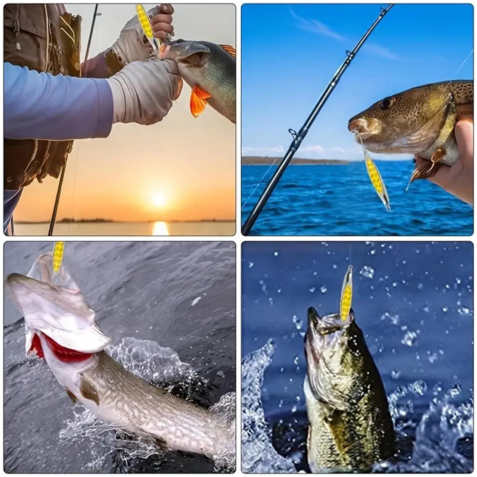 7 سنتيمتر ملعقة صب معدنية إغراء السنانير مع صندوق الترتر إغراء خطافات الصيد لصيد الأسماك في المياه المالحة لمسافات طويلة صب لامعة الطعم