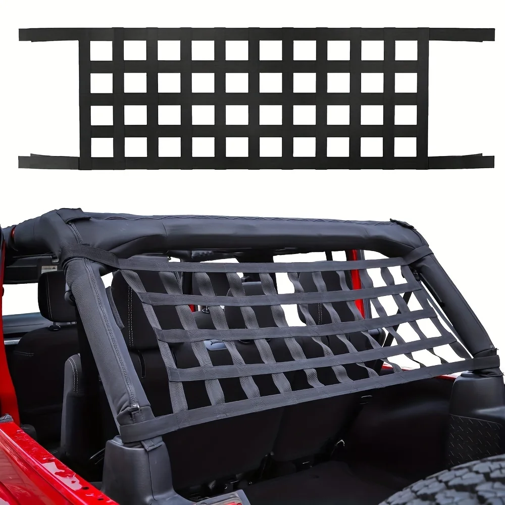 1Pc Roof Net Suitable For Wrangler Roll Cage Car Modification Accessories Multifunctional Roof Net Pocket Heat Insulation Net