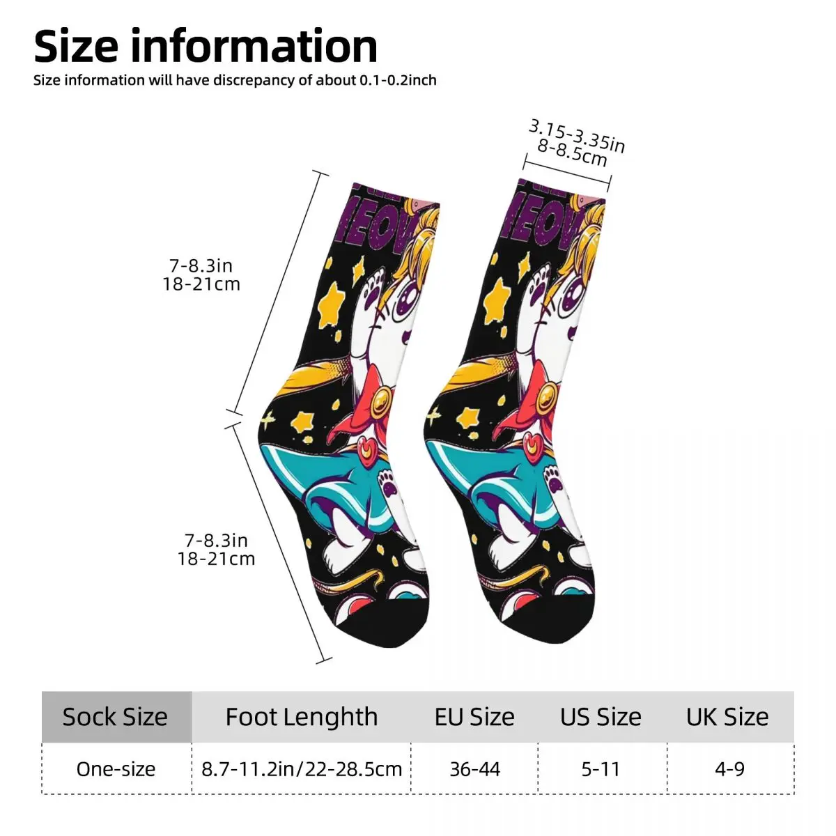 Meow Socks Printed Men's Stockings Polyester