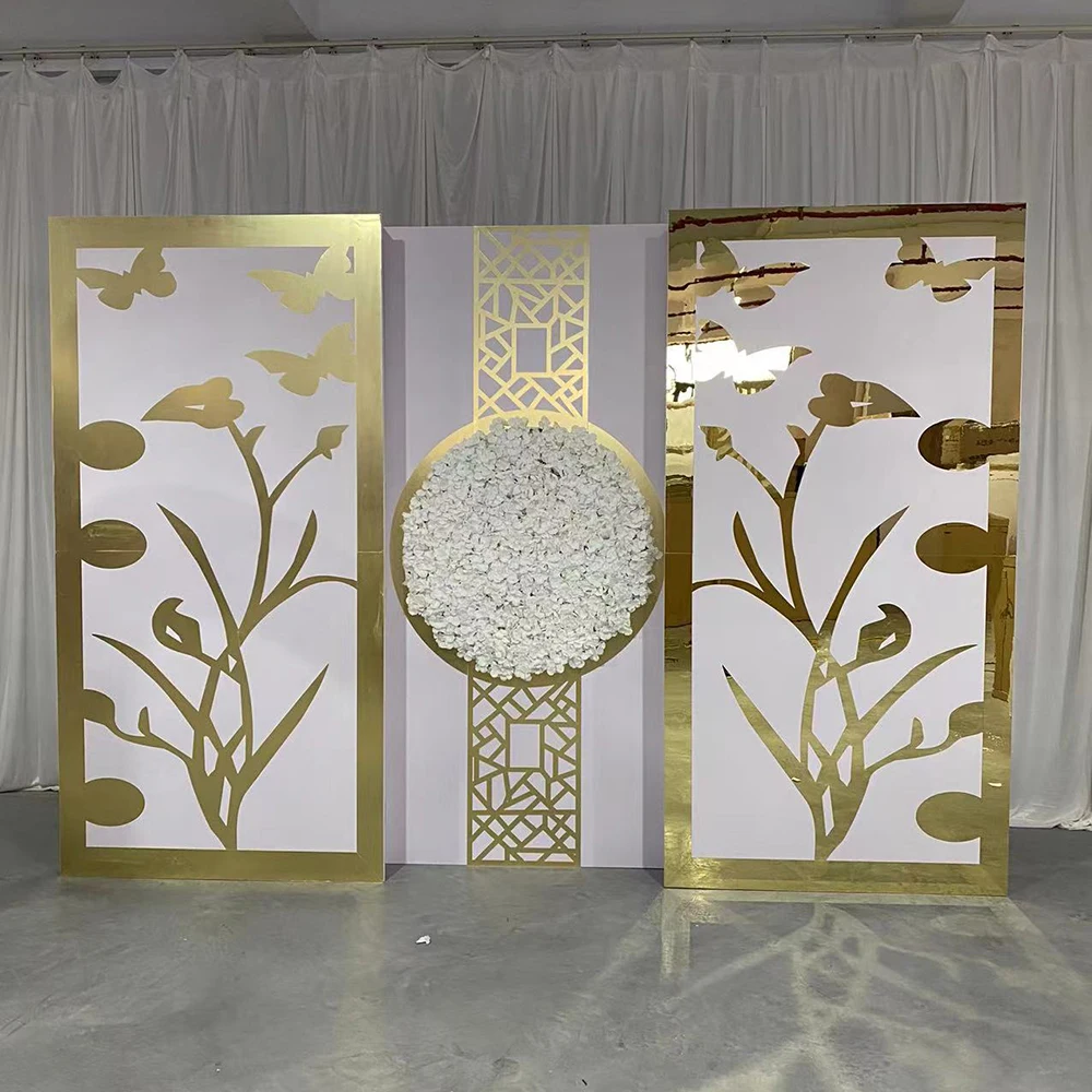 Lotus Custom Acrylic PVC Wedding Backdrop Stand Event Used Special Lotus, 3Pcs