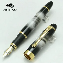 JINHAO X450 Fountain Pen 18KGP 0.5mm Broad Nib Without Pencil Box School Office Stationery 22 Colors Luxury Writing Pens