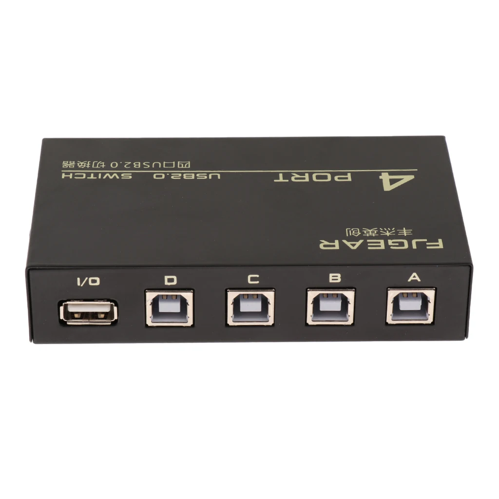 USB Sharing Switch Multi-port Manual Hub Metal Case for Printer Scanner Hard Disk Computer Use