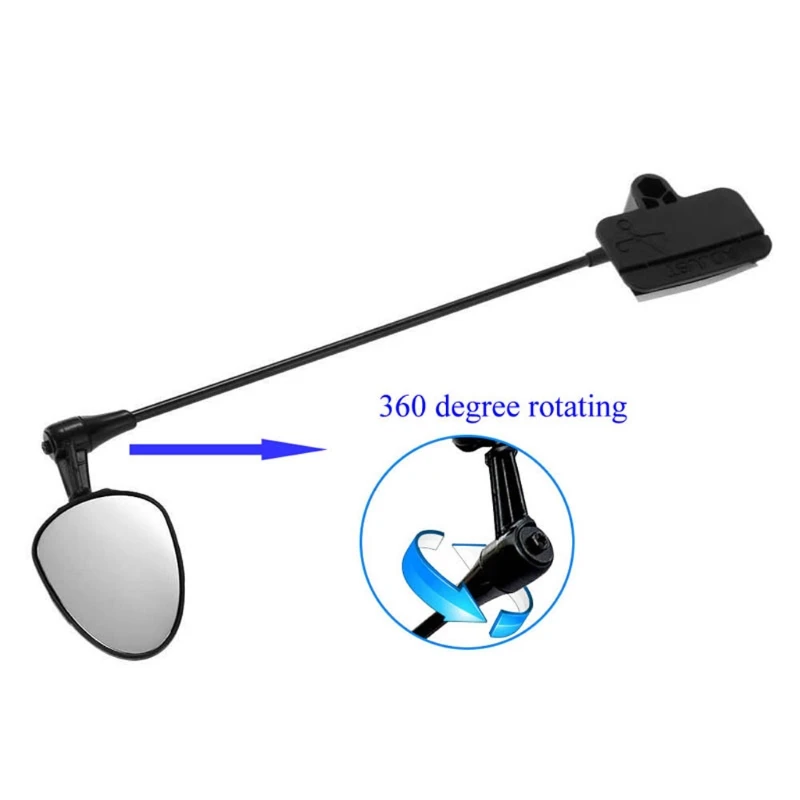 Flat Bicycle Helmet Mirror Helmet Mounted Rear-view Cycling Accessory