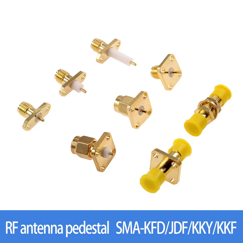 RF antenna pedestal SMA-KFD/JDF/KKY/KKF flange 4-3 hole square 2 hole diamond 2 hole outer screw inner hole RF female seat