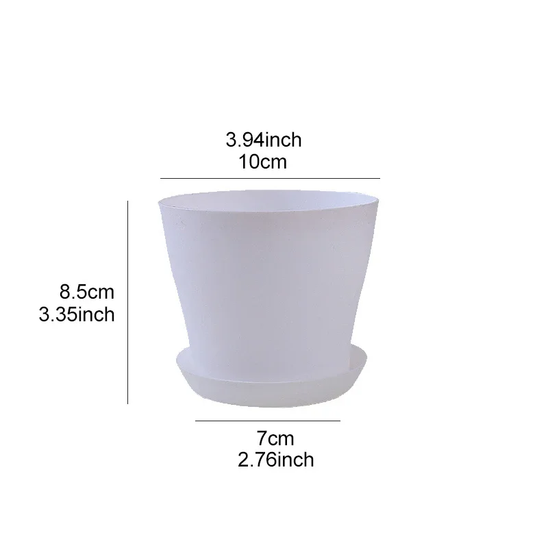 Colorful Plastic Plant Pots Random Color Assorted Open Top Planters with Sprinkler Nozzle for Garden Balcony Houseplant TMZ
