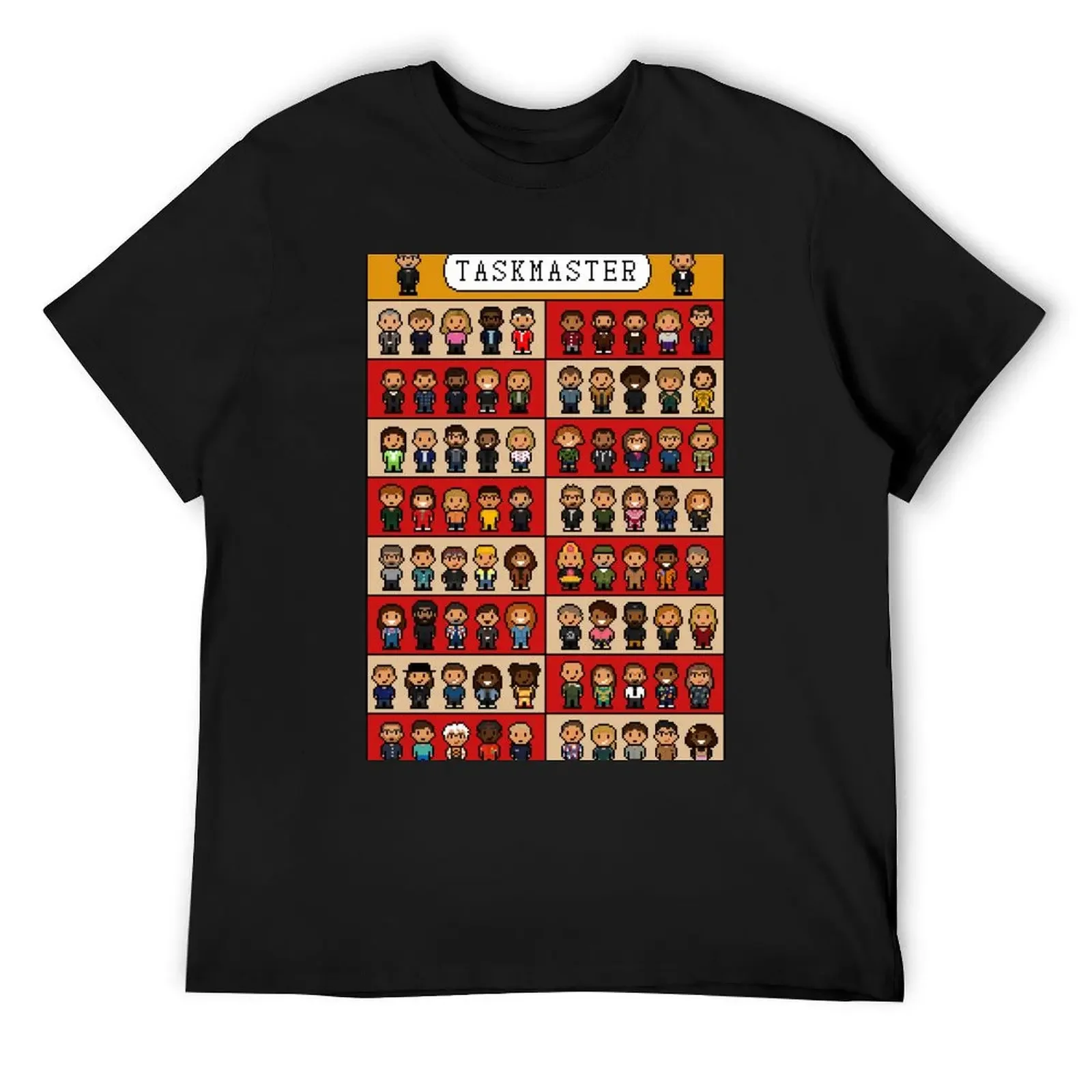 

Taskmaster Pixel Art, Complete, Series 1-16 T-Shirt graphic t shirts oversized summer tops blue archive mens fashion