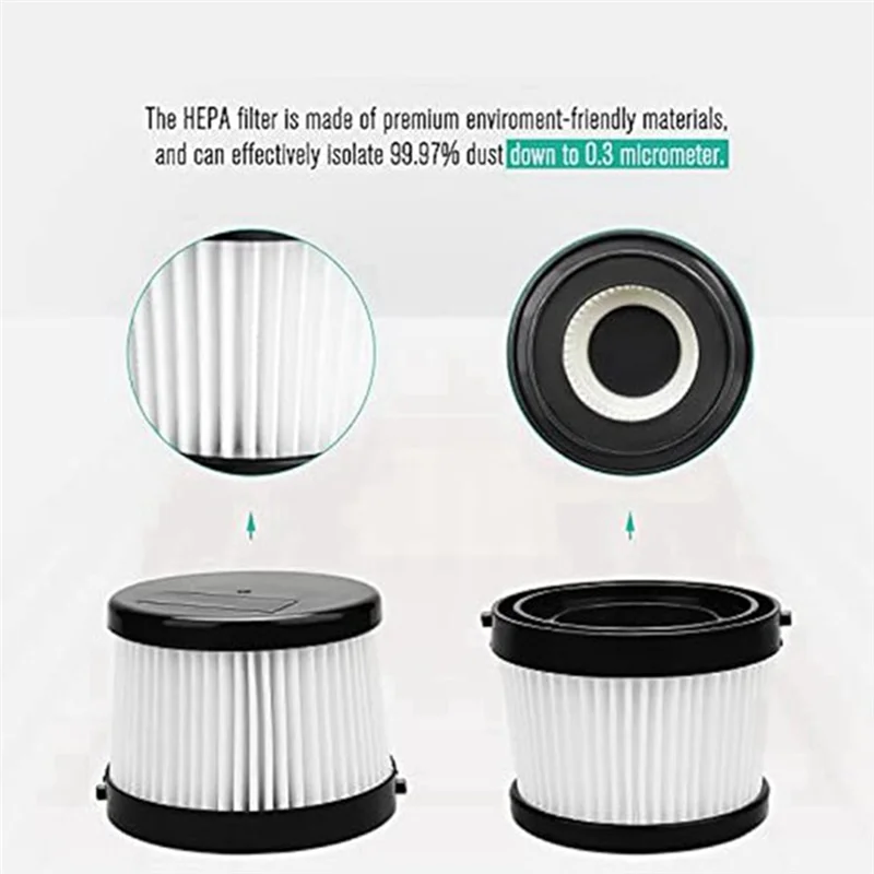 

A11E-4Pack DCV5011H HEPA-фильтр для беспроводного ручного пылесоса DCV501HB, с 8 пенопластовыми фильтрами и 1 щеткой