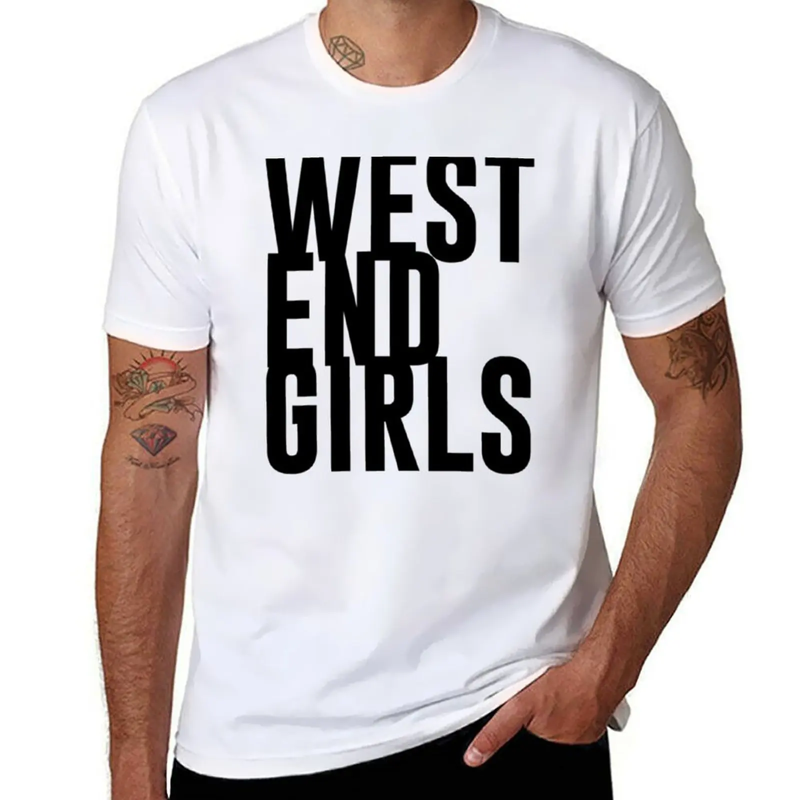 

west end girls black T-Shirt mens graphic t shirts g man t shirts for men T-Shirt
