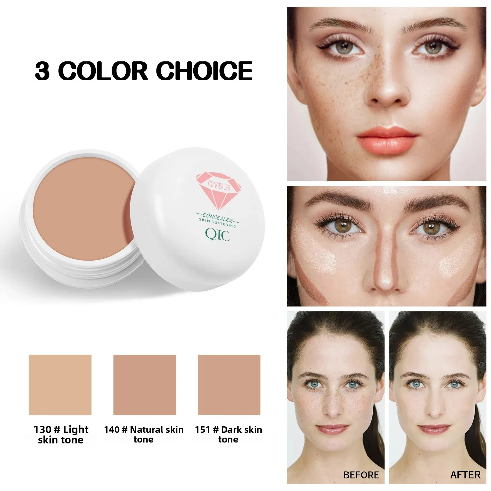High Cover Waterproof Concealer Makeup Cream Lasting Tattoo Dark Circles Perfecting Base Cosmetic Beauty Face