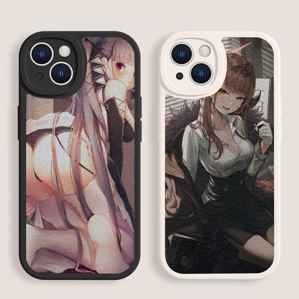 anime G-girl Phone Case Phone Case Lambskin For Iphone 14 Pro Max 11 13 12 Mini X Xr Xs 8 6 7 Puls Se Luxury Mobile Cover