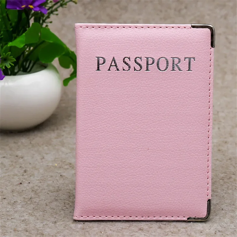 Travel Passport Cover Women Pu Leather Cute Pink Holder Passport Lovely Girl Passport Case Travel Covers for Passports