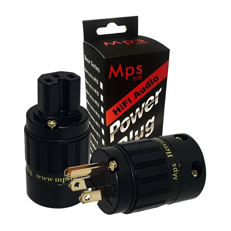 HiFi MPS Hercules-M HiFi Power Cord Connector 24K Gold Plated C-13 Male Power Connector Amplifier 15A  Socket Made In Taiwan