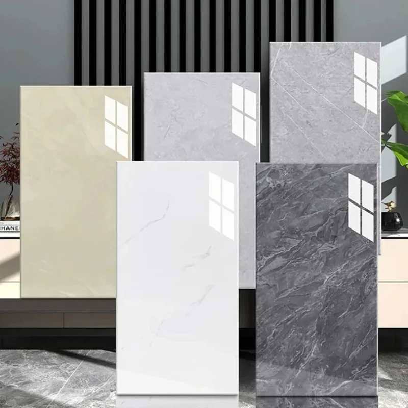 30cmx60cm Wall Stickers Thick Self Adhesive Tiles Floor Stickers Marble Bathroom Ground Waterproof Wall Sticker PVC Wallpaper