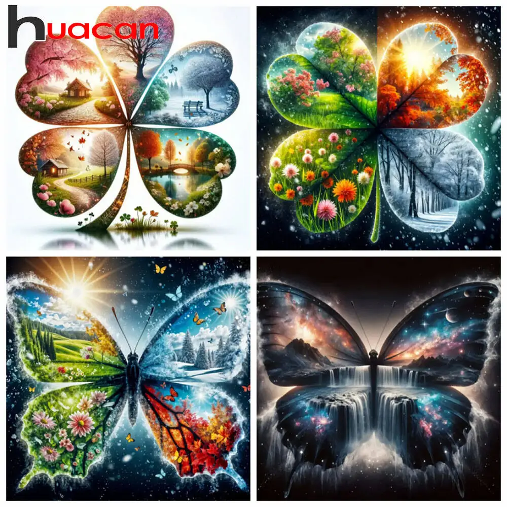 

Huacan 2021, новая коллекция, алмазные картины, дельфин, небо, алмазная вышивка, морской закат, мозаика, художественные украшения, картины