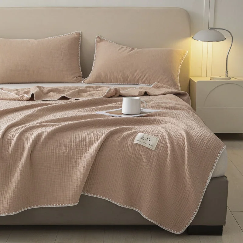 5 طبقة بطانية من الموسلين للكبار الملك الملكة حجم طقم سرير القطن الصيف رمي بطانية للأريكة المفرش السرير لحاف 150x100 #1