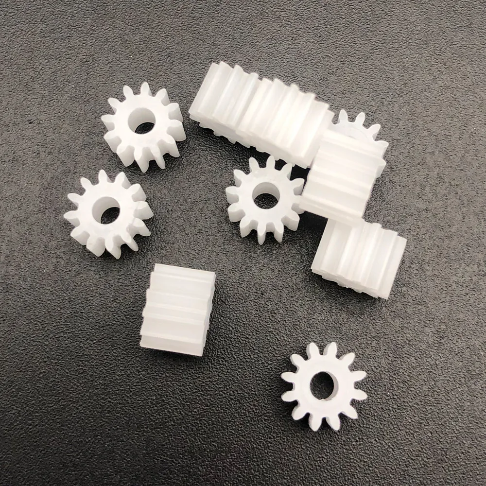 50Pcs 0.5M 12T Plastic Spur Gear Pinion 0.5 Modulus 12 Teeth Bore Hole Aperture 2.5MM 2.45MM 2.5A Tight DIY Model 12T2.5A 122.5A