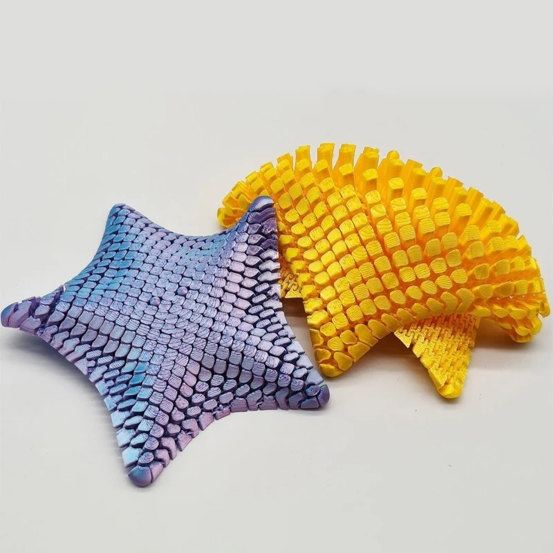 3D-Gedrucktes Seestern-Fidget-Spielzeug mit Flexiblem Gelenkdesign als Schreibtisch-Deko und Visuelles Quetsch-Spielzeug zur Stresslinderung und zum Spielen