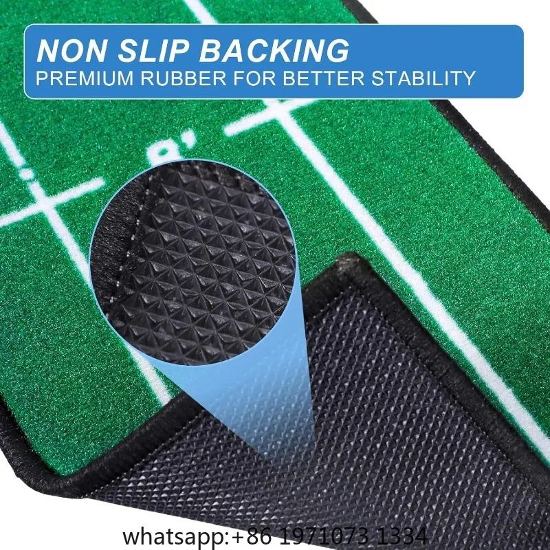 Golf Putting Mat Indoor & Outdoor Professional Practice  Green Mat with Distance   Slip Backing  Accessorie