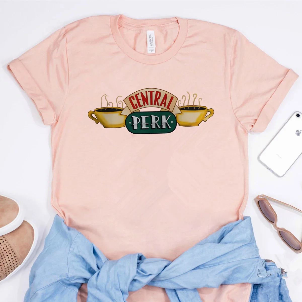 Central Perk T Shirt Friends TV Show Shirt Cute Best Friends Tees Friends Central Perk Coffe Shop Shirts Fashion Hipster Tops