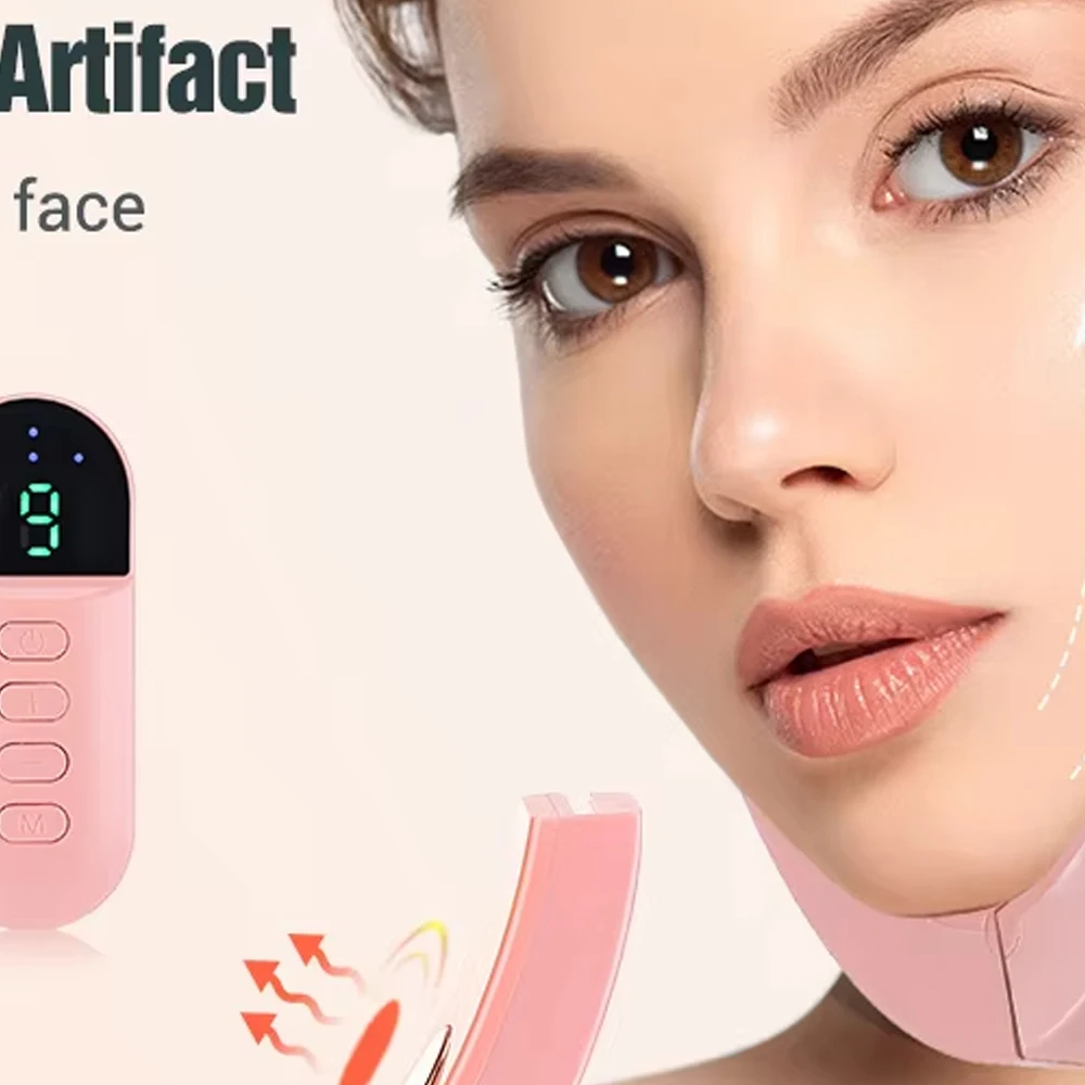 Elektryczny masażer do liftingu twarzy EMS, urządzenie do liftingu twarzy, reduktor podwójnego podbródka, wyszczuplacz twarzy, masażer napinający, lifting policzków V-line.