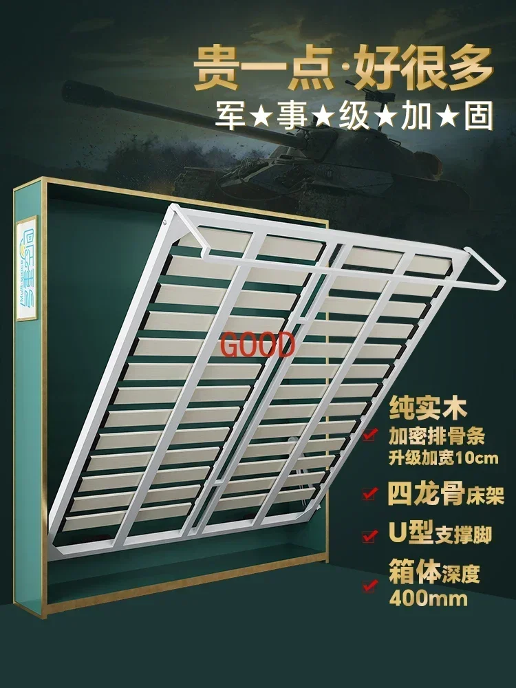 Cama invisible reforzada Cama Murphy que ahorra espacio Pared oculta Versátil