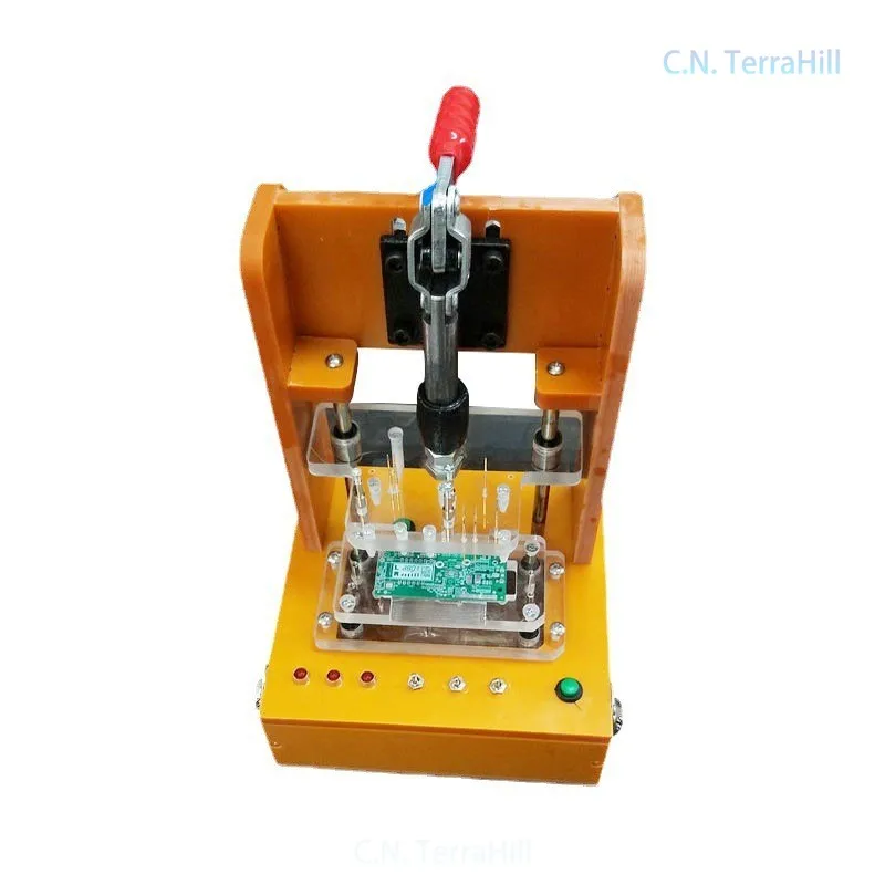 PCB Test Fixture Jig for Bluetooth Headphone Circuit Board Functional Testing Tool, Precision Alignment, Adjustable Probe