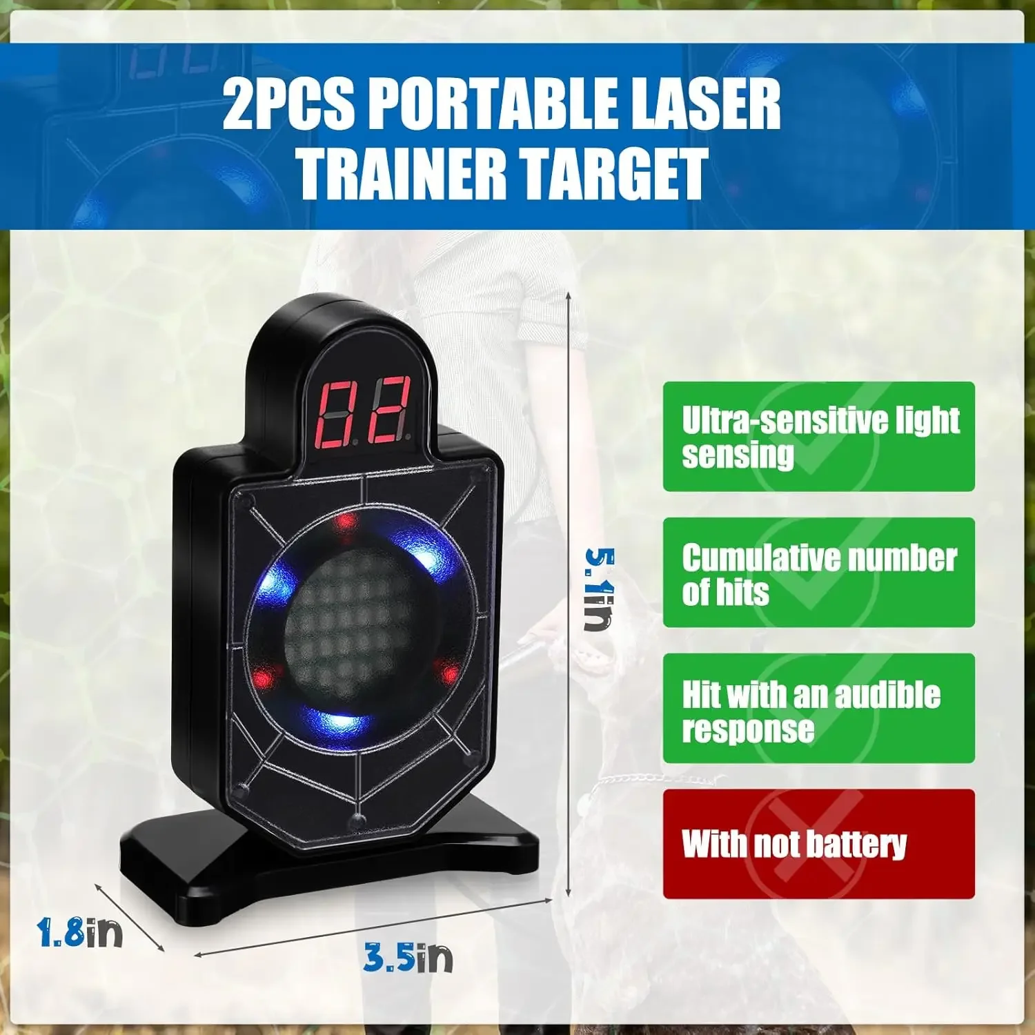 Infrared Induction Electronic Scoring Laser Target Color Sensitive Shooting Practice with Sound Effects Training Toy Equipment